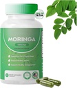 Pure Moringa Powder Capsules - 800mg, Antioxidant Superfood for Energy, Skin Health & Gut Support - Rich in Essential Vitamins & Amino Acids - Natural, Non-GMO, 60 Capsules (1)