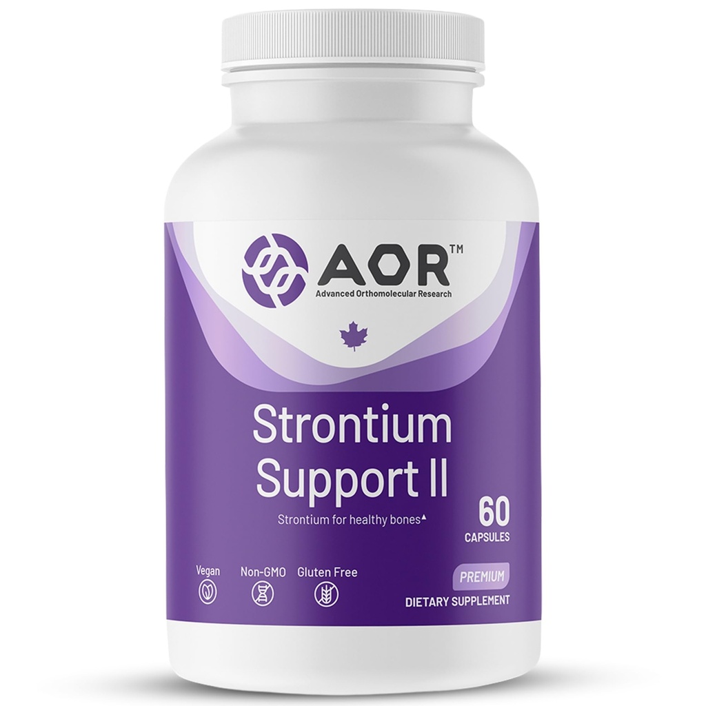 AOR Strontium Support II 341mg, 60 Vegan Capsules, 30-60 Day Supply, Strontium Citrate for Robust Bone Structure & Healthy Mineral Density