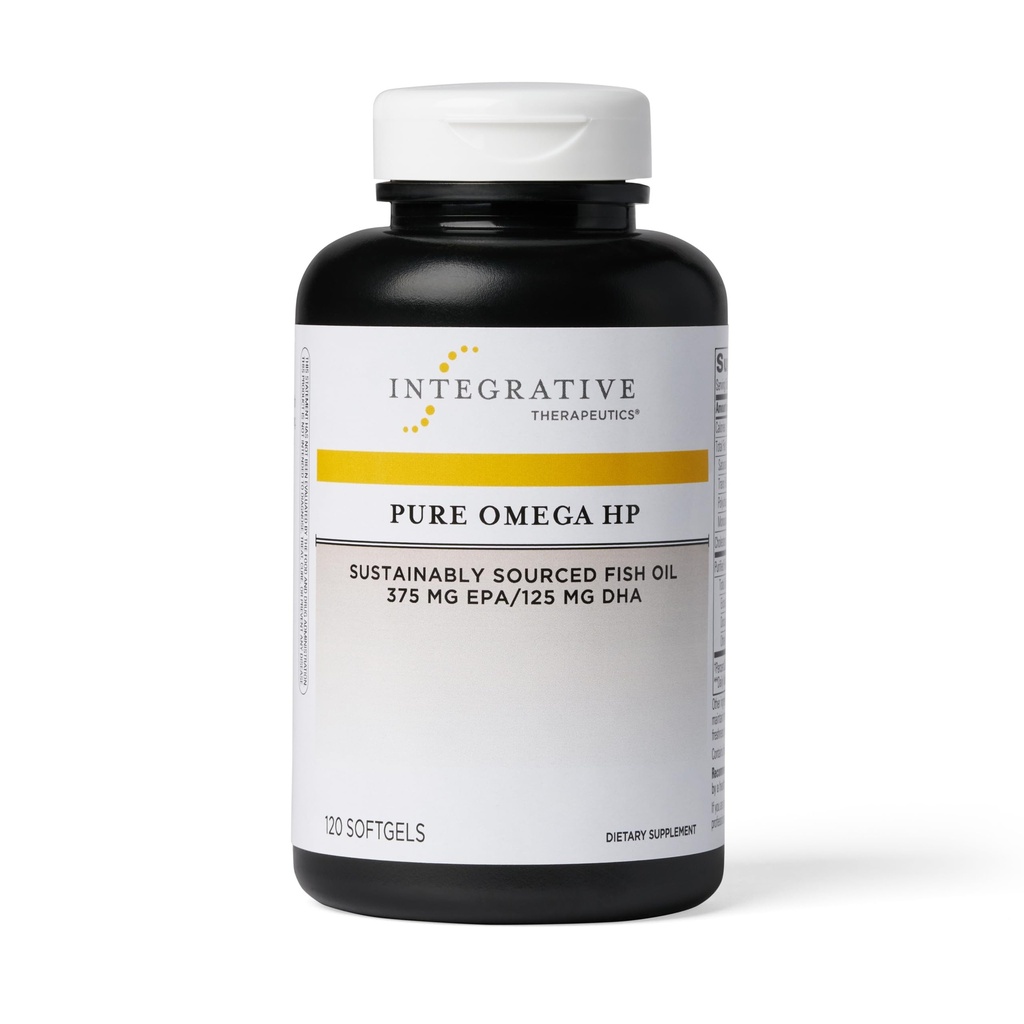 Integrative Therapeutics Pure Omega HP - Fish Oil Supplement for Nutritional Support - Supports Heart Health* - No Fishy Burps - Sustainably Sourced - Gluten & Dairy-Free - 120 Softgels (120 Servings)