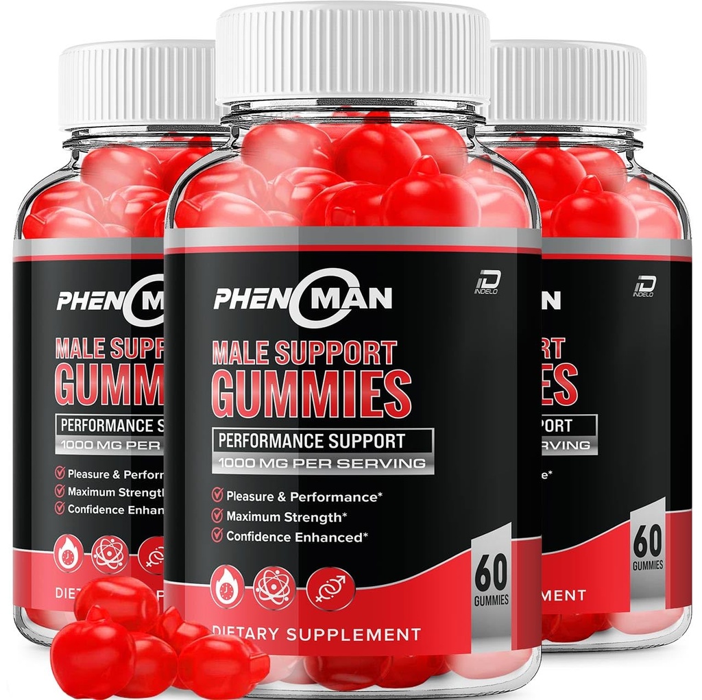 Phenoman for Men Gummies – Pheno Man Max Performance, Phenoman Advanced Formula, Extra Strength Natural Supplement for Muscle Growth & Overall Health Support and Reviews (3 Pack – 180 Gummies)