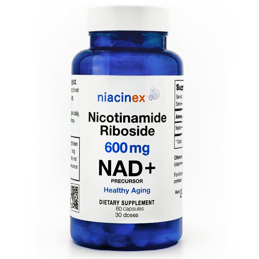NAD+ Supplement - 600mg Pure Nicotinamide Riboside (NR) - Healthy Aging, Mental Clarity & Energy Booster - Cell Regeneration Supplements for Women and Men - 60 NAD Plus Capsules - Made in USA