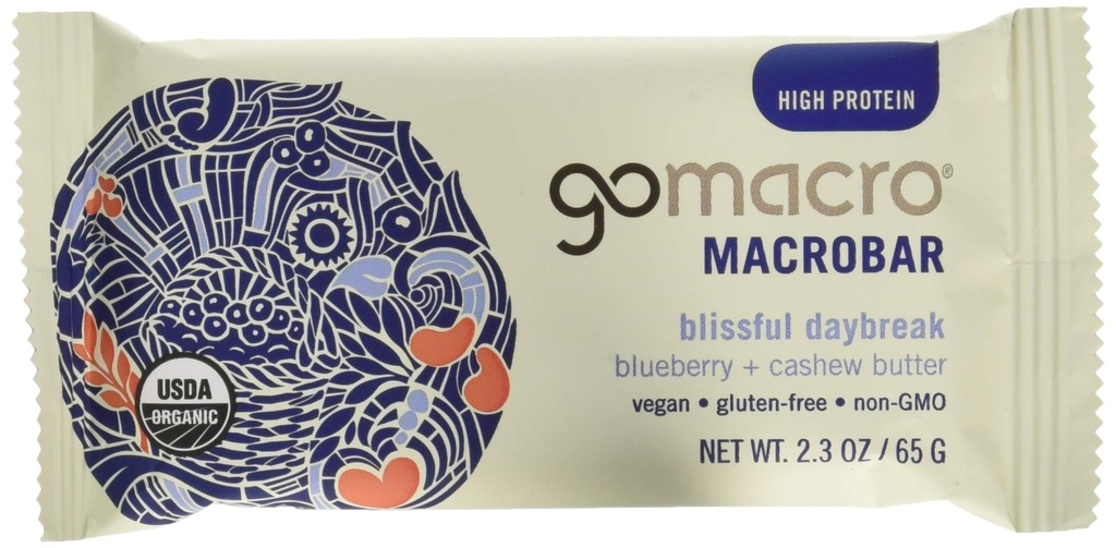 Gomacro, Macrobar Blueberry Cashew Butter Organic, 12 Count, 27.6 Ounce
