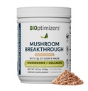 BIOptimizers Mushroom Coffee Alternative – Salted Caramel Drink – Lion’s Mane, Chaga, Reishi + Collagen Peptides for Focus, Energy & Gut Health – Adaptogenic Mushrooms & MCT Powder – 30 Servings