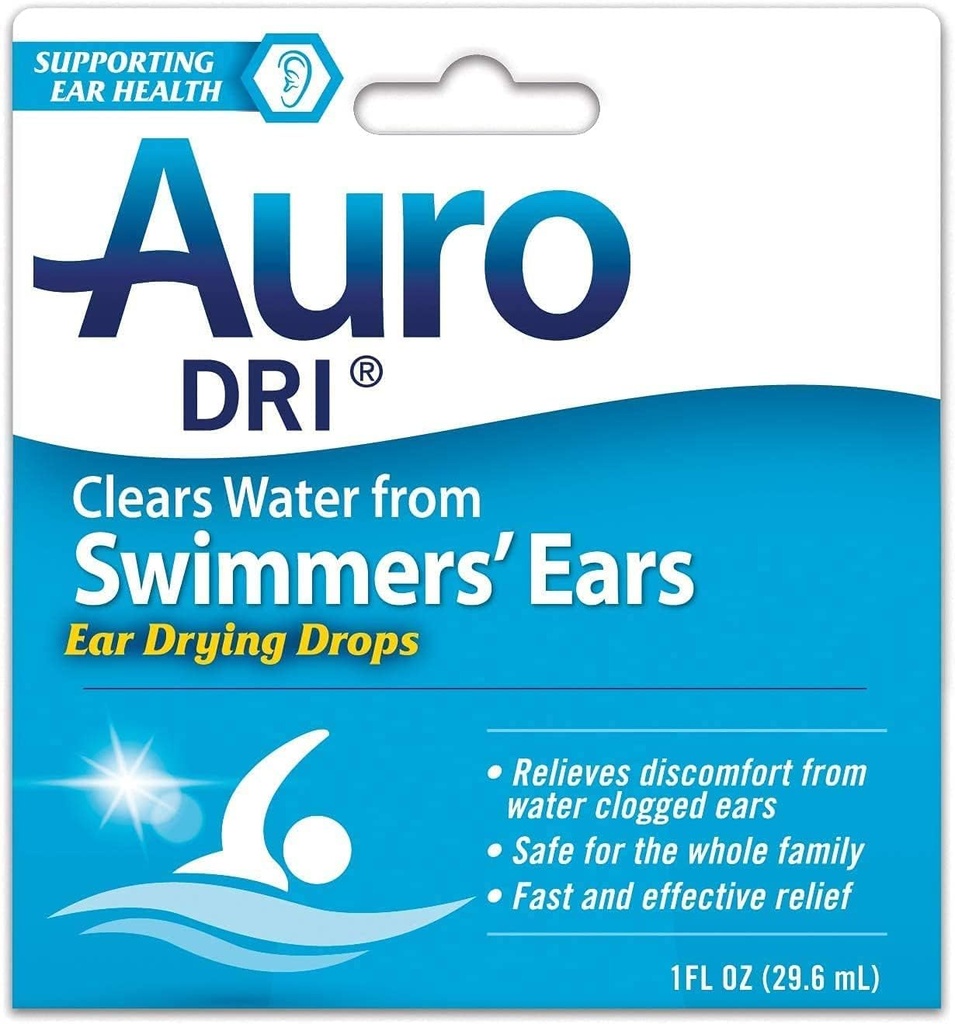 Del Pharmaceuticals Auro-Dri Ear Water-Drying Aid 1 fl oz (29.6 ml)