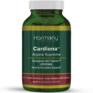 Arjuna Supreme – Synergized with Triperine - HIghest Potency Maximum Bio-activity Liposomal Dr. Gumman's Harmony Nutraceuticals Herb for Cardiovascular Support – 120 Vegan Capsules