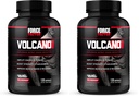 Force Factor Volcano Pre Workout Nitric Oxide Booster Supplement for Men with Creatine & L-Citrulline to Boost and Energy, Help Build Muscle, Better Pump and Workout, 120 Capsules (Pack of 2)