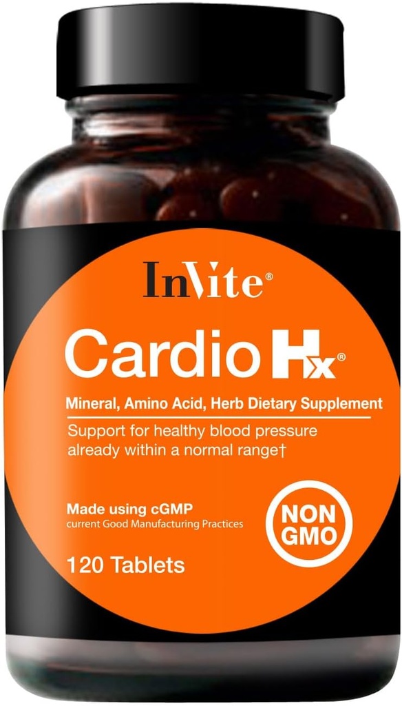 InVite Health Cardio Hx® - Support for Circulatory, Heart and Cardiovascular Health - Contains Magnesium, Taurine, Hawthorn Berry - 120 Tablets