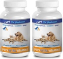 Dog Mineral Supplement - Pets Ultra Vitamins - for Dogs and Cats - Immune Health - Hair and Coat Benefits - Vitamin e for Dogs - 180 Treats (2 Bottles)