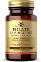 Solgar Folate 1,333 mcg Dietary Folate Equivalent (800 mcg Folic Acid), 100 Vegetable Capsules - Heart Health, Healthy Nervous System, Prenatal Support - Non-GMO, Vegan, Gluten Free - 100 Servings