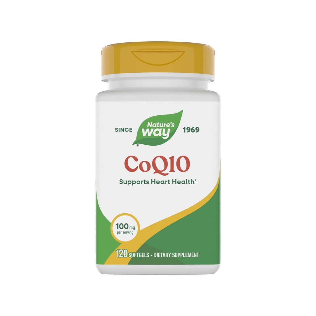 Nature's Way CoQ10 with Ubiquinone, Supports Heart Health*, Supports Cellular Energy Production*, 100 mg per Serving, 120 Softgels (Packaging May Vary)