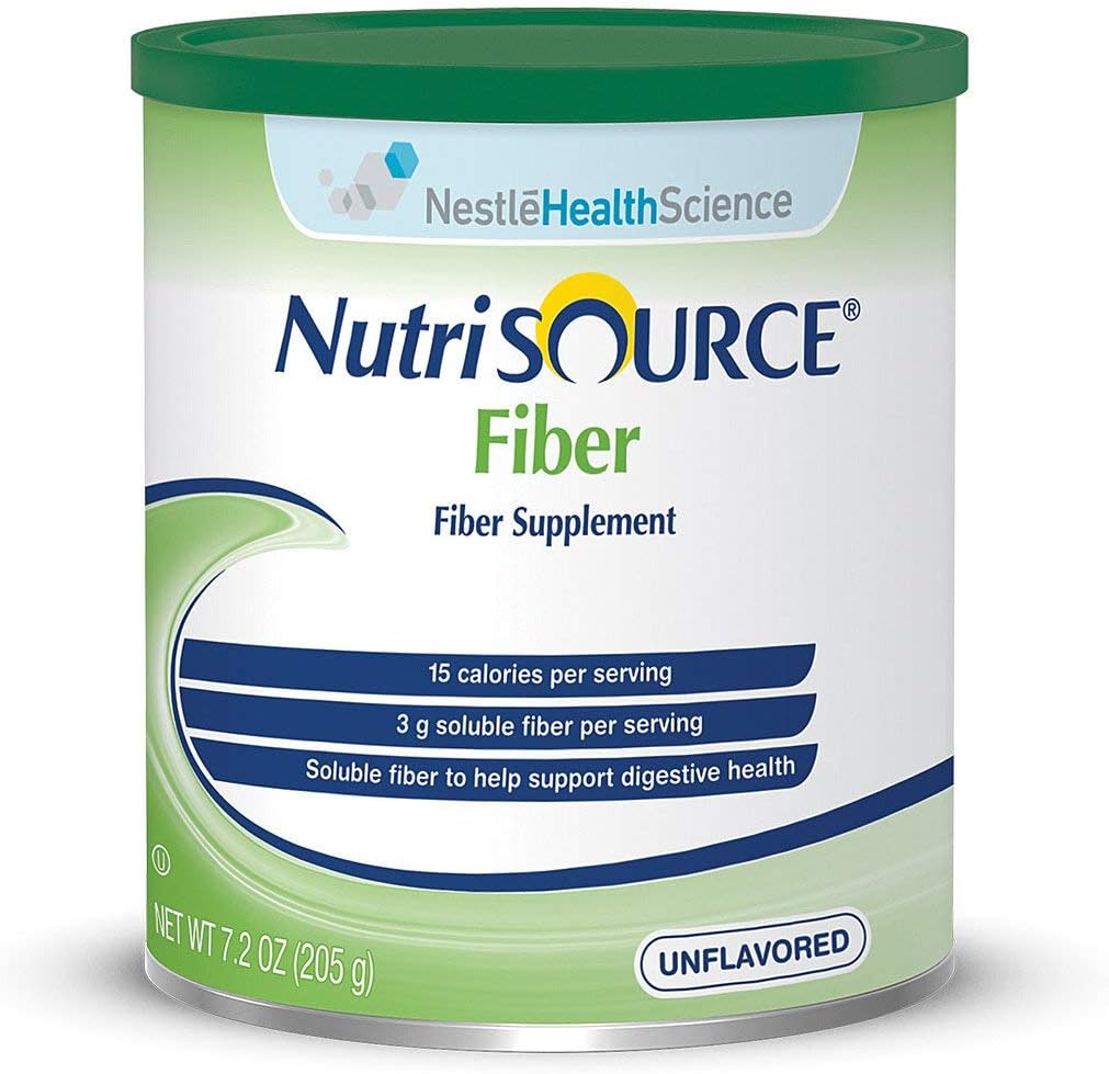 NutriSOURCE Fiber Supplement Powder-Flavor Unflavored Calories 15 / 1 tbsp (4 g) Style Powder Packaging 7.2 oz (205 g) Can - Each 1