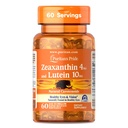 Puritan's Pride Zeaxanthin 4mg with Lutigold™ Lutein 10mg Carotenoids, Dietary Supplement for Healthy Eyes and Vision, 60 Easy-to-Swallow Rapid Release Softgels