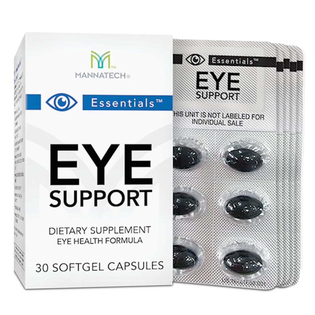 Mannatech Eye Care Supplement, Supports General Eye Health Sight Care Supplement w/Lutein & Zeaxanthin. Eye Support 30 Softgels.