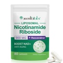 NAD Nicotinamide Riboside Resveratrol 900mg, NAD Supplement Support Cellular Health, Anti-Aging, Energy, Focus - 80 Capsules