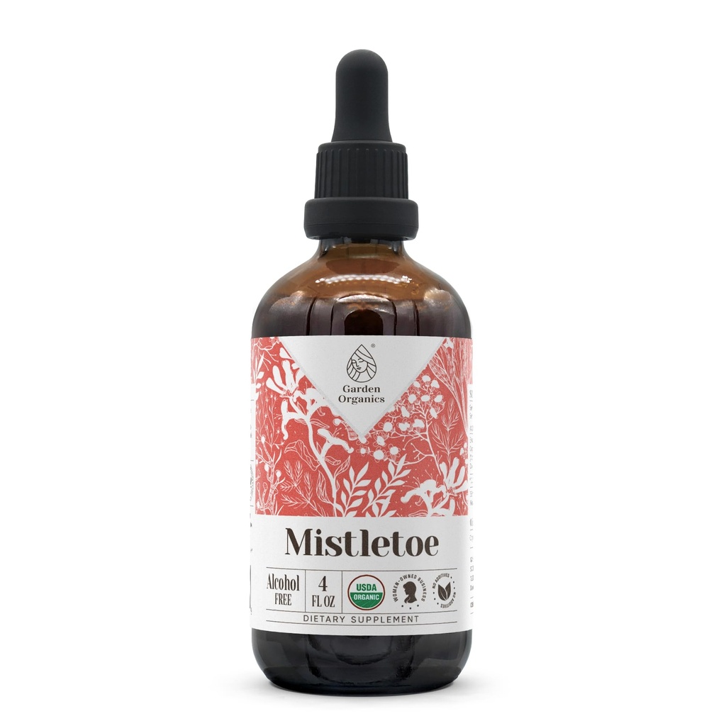 Mistletoe USDA Organic Alcohol-Free Extract | Dietary Supplement, High-Potency Tincture | Natural Certified Organic Mistletoe (Viscum Album) Dried Herb (4 oz)