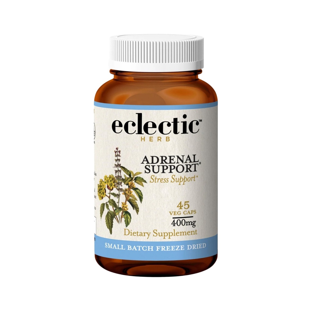 Eclectic Herb - Adrenal Support Capsules | Herbal Supplement | Rhodiola & Ashwagandha Supplements | Fatigue Support | Vegan, Non-GMO, Gluten-Free (45 CT | 400 mg)