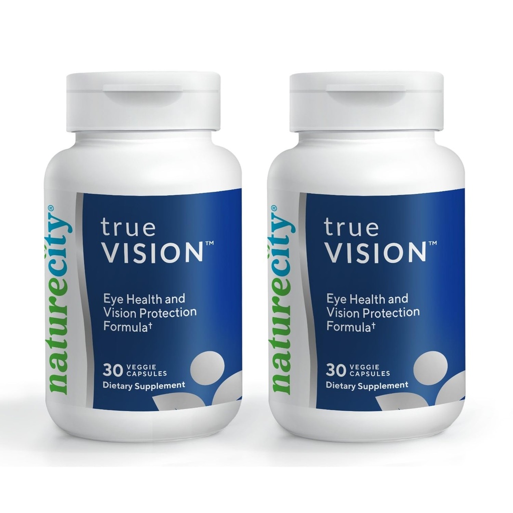 NatureCity True-Vision Eye Health Supplement | Lutein 10mg & Zeaxanthin with Saffron 20mg, Lutein Zeaxanthin Saffron Capsules - 60 Day Supply