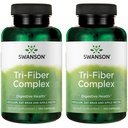 Swanson Tri-Fiber Complex - Digestive Health Supplement Made with Psyllium, Oat Bran, & Apple Pectin - (100 Capsules) (2 Pack)