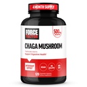 Force Factor Chaga Mushrooms Capsules | Mushroom Supplement to Support Gut Health & Digestion, Made from Real Mushrooms, Vegan, Non-GMO, 120 Capsules