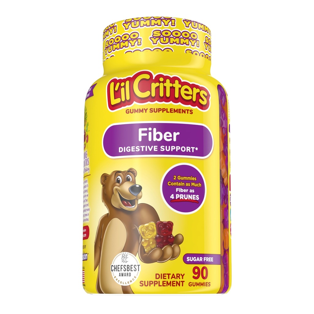 Vitafusion Fiber Well Fit Gummies, 90 Count and L’il Critters Kids Fiber Gummies, 90 Gummies