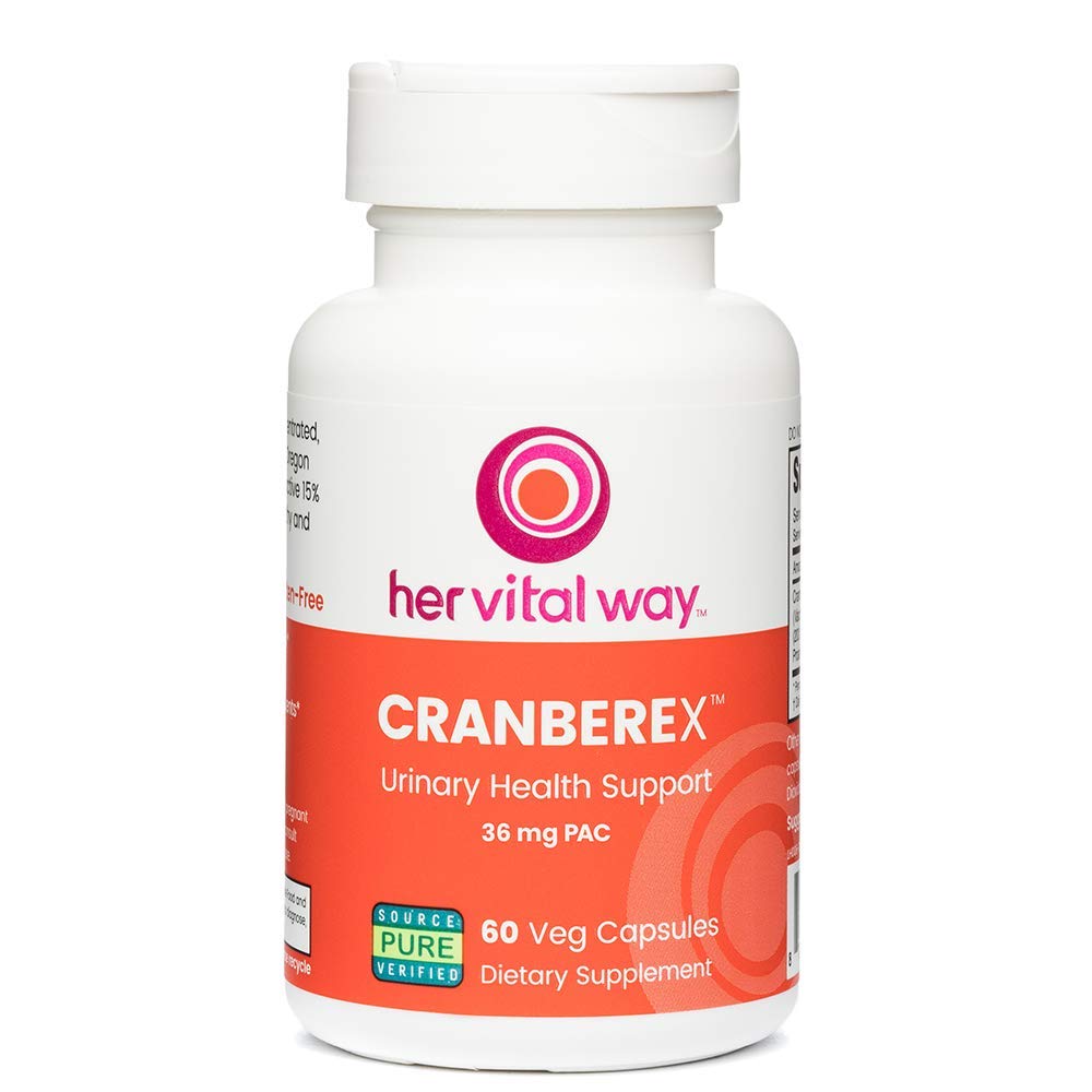 Cranberex - Cranberry Pills for Women and Men - Cranberry Supplement with 36mg PAC - Cranberry Extract Capsules for Urinary Tract Health and Kidney Care - 60 Veg Capsules