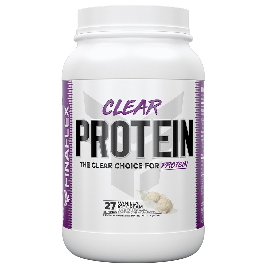 FINAFLEX CLEAR PROTEIN, Vanilla - 2 lb - Promotes Muscular Performance & Growth - Milkshake-Like Taste - Low Carb, Low Fat & Gluten Free - 27 Servings
