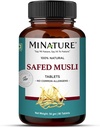 Safed Musli Tablets by mi Nature| | Pure & Natural herb | Free from Chemical & Preservative| Plant Based Gluten Free |90 Tablet, 45 Days Supply 1000mg