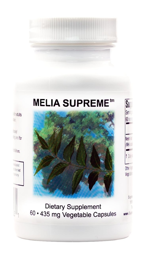 Supreme Nutrition Melia Supreme, 60 Pure Powdered Neem Leaf Vegetarian Capsules