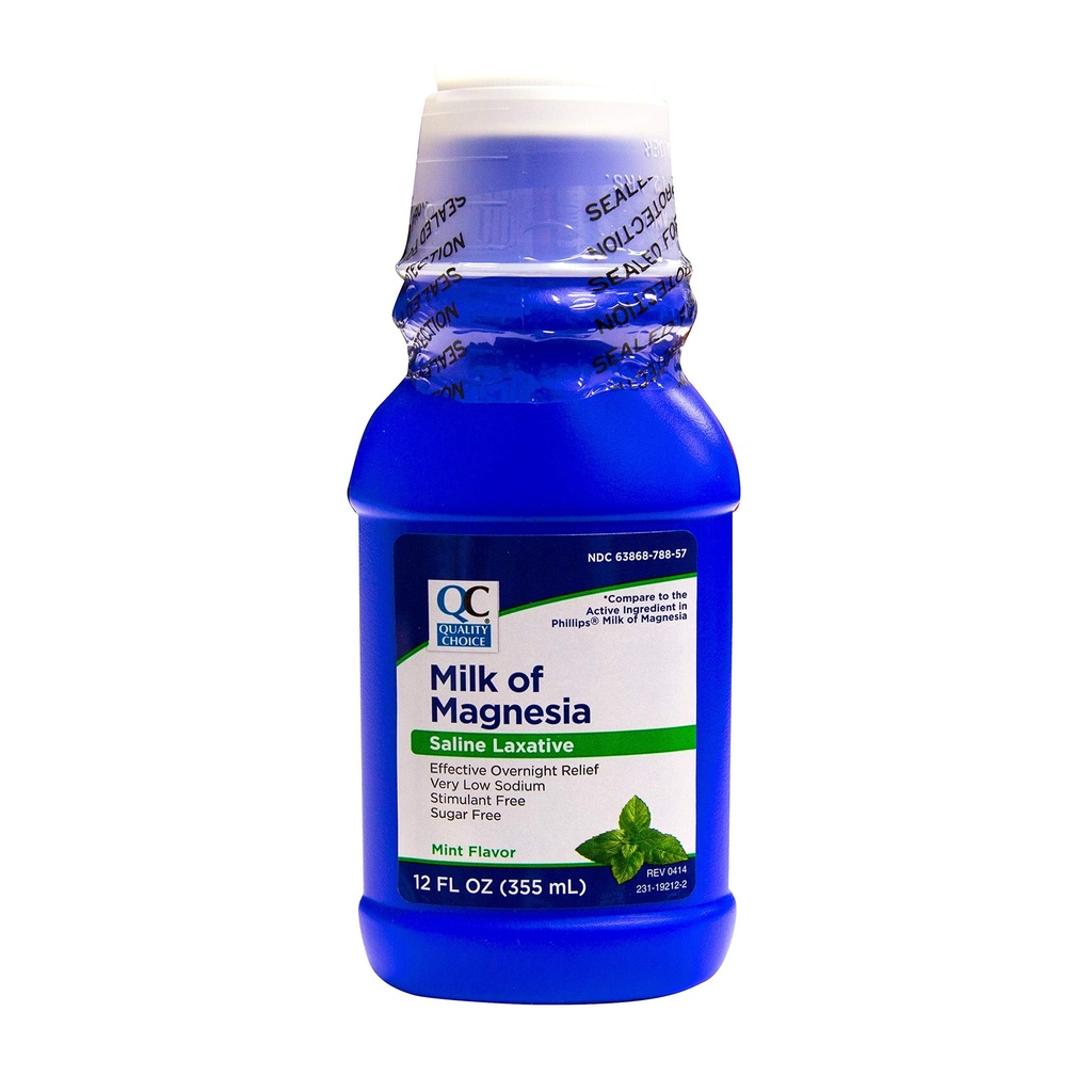 Quality Choice Milk of Magnesia Mint Flavor 12 Fl Oz (Pack of 6)