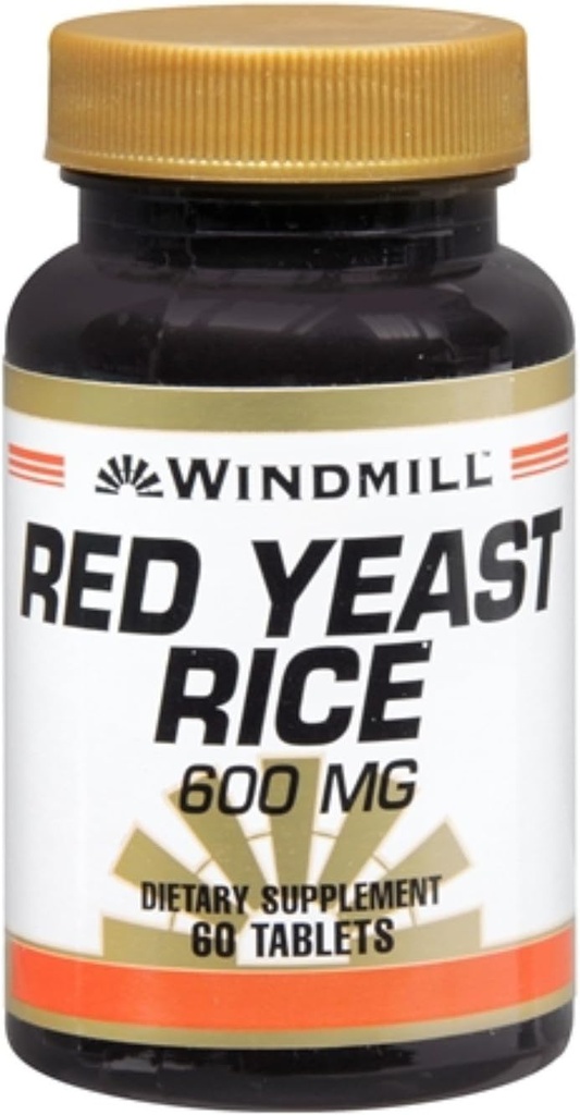 Windmill Red Fermented Rice 600 mg Tablets 60 Tablets (Pack of 6)