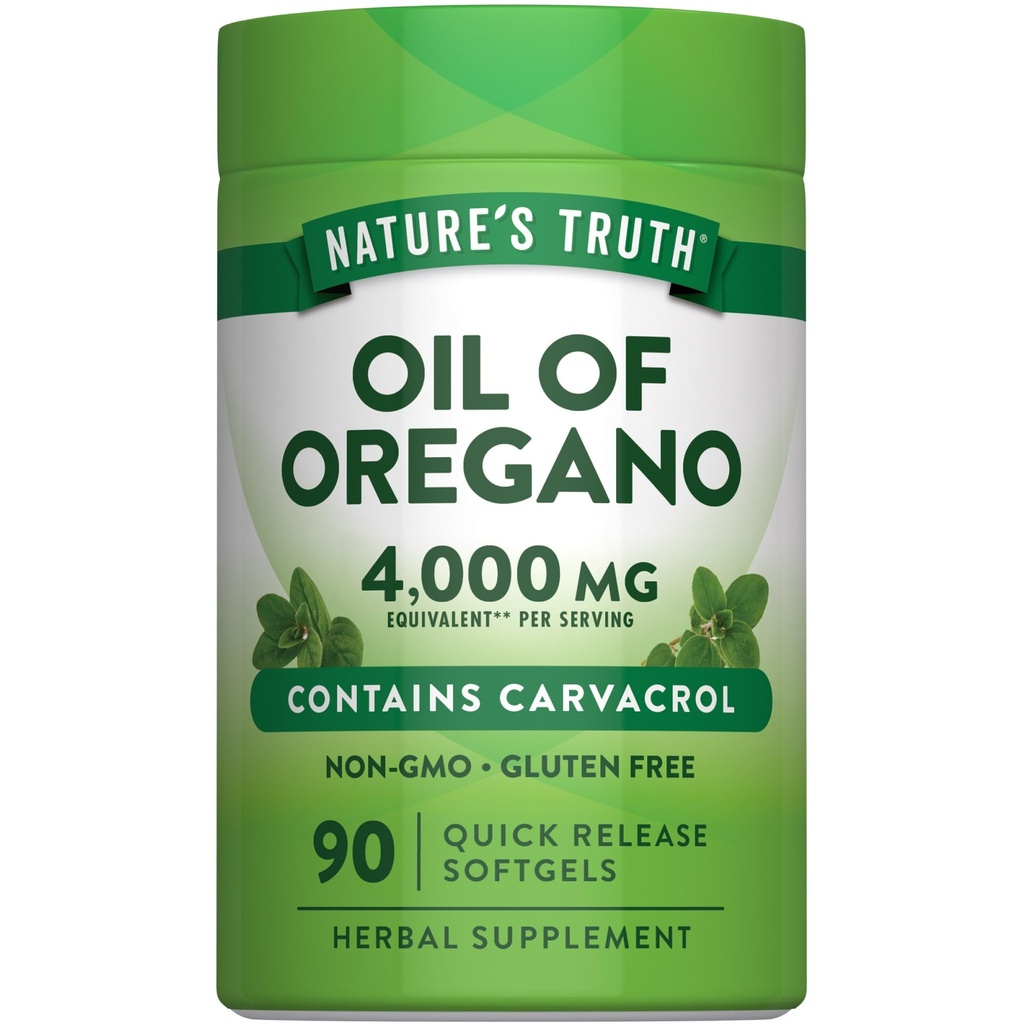 Nature's Truth Oregano Oil Softgels | 90 Pills | Contains Carvacrol | Non-GMO & Gluten Free Supplement