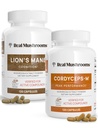 Real Mushrooms Lions Mane (120ct) and Cordyceps (120ct) Capsules Bundle - Mushroom Supplement for Cognition, Energy and Endurance