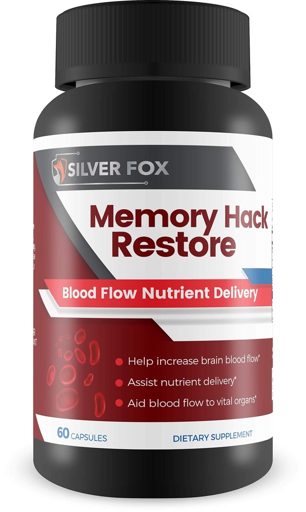 Memory Hack Restore - Brain & Body Blood Flow Nutrient Delivery - Help deliver nutrients to the brain - Special blend of amino acids to support increased blood flow nutrient delivery and male function