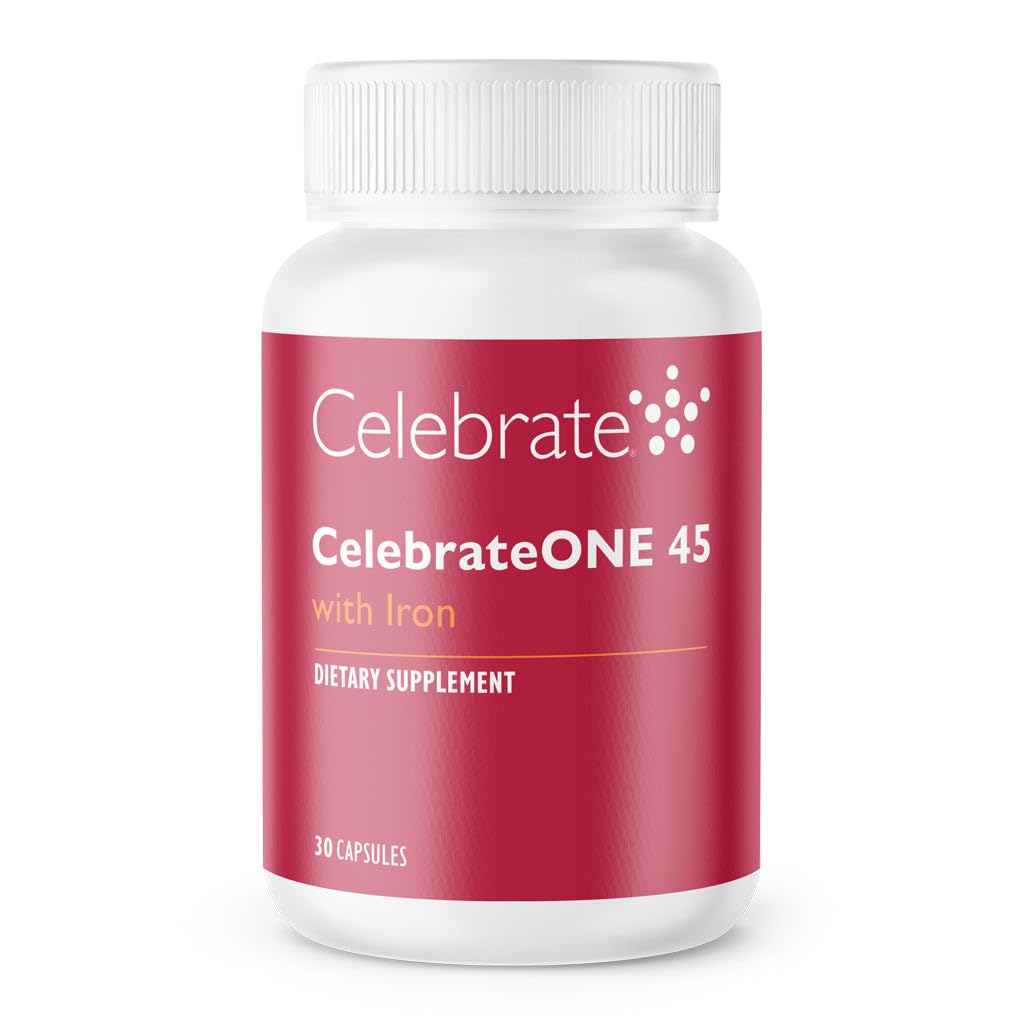 Celebrate Vitamins CelebrateONE 45, 45mg Iron - Once Daily Bariatric Multivitamin, Essential Vitamins & Minerals - Gastric Bypass & Sleeve Gastrectomy Supplement (30 Capsules)