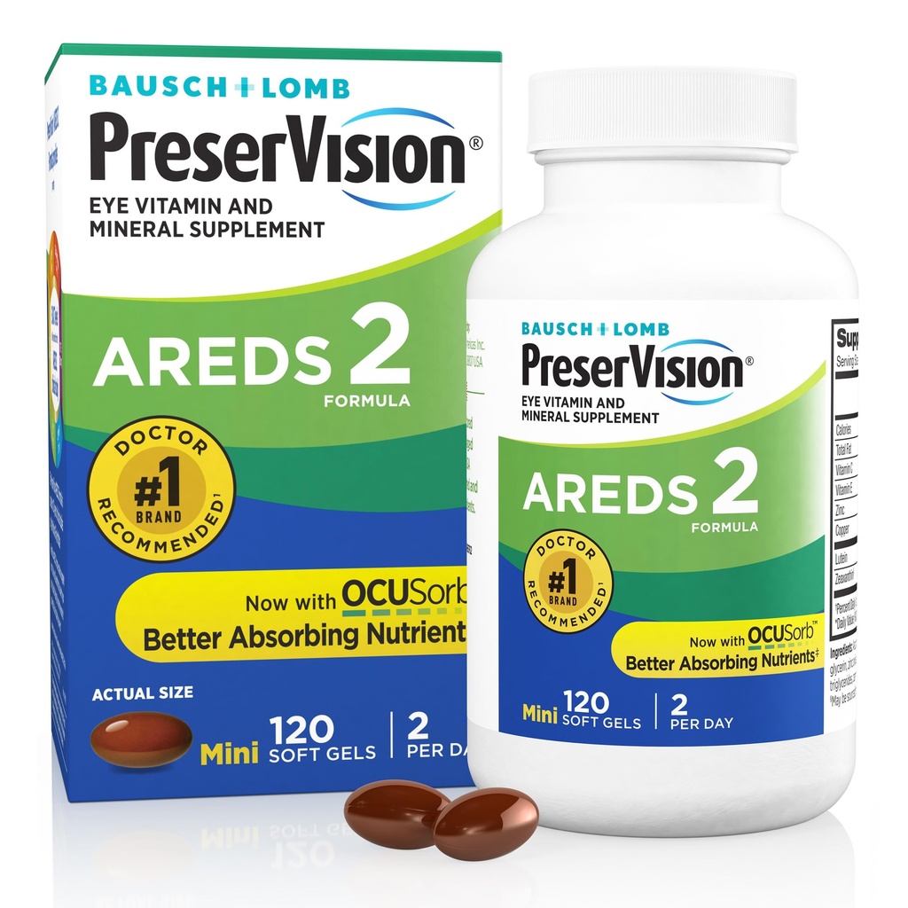 PreserVision AREDS 2 Eye Vitamins Lutein Supplement 120 Softgels