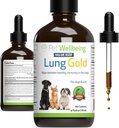 Pet Wellbeing Lung Gold for Dogs & Cats - Vet-Formulated - Lung & Respiratory Immune Support, Open Airways, Easy Breathing - Natural Herbal Supplement 4 oz (18 ml)