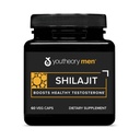 Youtheory Men’s Shilajit - Shilajit Capsules with PrimaVie Extract - Supports Stress Relief, Muscle Growth & Bone Health* - Compatible with Vegan Diet - 60 Capsules (60-Day Supply)