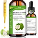 Wanish Organic Soursop Graviola Liquid Drop,Sour SOP Bitters Liquid for Cell Support & Regeneration, Immune Boost, Liver and Sleep, Herbal Goodness, Sugar/Gluten Free, Natural Flavor, 2 Fl Oz