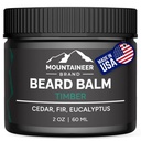 Mountaineer Brand Natural Beard Balm with Timber Scent | Scents Inspired by Nature | Beard Butter for Men | Leave in Condidtioner | Hydrates, Softens and Tames | Made in West Virginia | 2oz