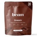 Beam Dream Sleep Powder – Sleep Aid for Adults with Melatonin, Magnesium, L-Theanine, Reishi Mushroom & Apigenin Sleep Supplement, Sleepy Cocoa Bedtime Drink Mix, Brownie Batter Flavor, 30 Servings