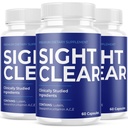(3 Pack) Sight Clear Eye Supplement - Official Formula - Sight Clear 20/20 Vision Vitamins - Sight Clear Vision Support Supplement Advanced Strength, Sight Clear Eye Pills Wellness (180 Capsules)