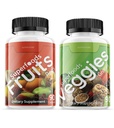 Superfoods Reds Fruits and Greens 180 Capsules Vegetables Fruits and Veggies Superfood | Natural Balance of 90 Fruit Capsules, 90 Veggie Capsules for Men, Women Vitamins and Minerals