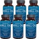 Viva Naturals Antarctic Krill Oil 1250 mg, Omega 3 EPA DHA and Astaxanthin, Joint Support and Brain Supplement with Antioxidant Properties, No Fishy Aftertaste (Pack of 6)