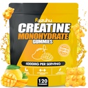 Flavored creatine monohydrate Gummies Sugar Free,Pre Workout Supplements creatine Gummies for Men&Women,Gym Supplements,Supports Muscle Growth,Recovery,Strength,Energy Boost（120 Count）-Mango