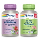 SOLARAY Berberine and Oil of Oregano Bundle - Berberine HCl from Indian Barberry Plus Oregano Oil Supplement for Powerful Wellness Support - 100 VegCaps/120 Softgels