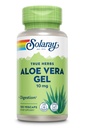 SOLARAY Aloe Vera Gel Capsules 10 mg - Aloe Vera Supplement for Men & Women, with Ginger, Peppermint and Parsley, Herbal Wellness Support, Vegan, Non GMO - 100 Ct Veg Caps