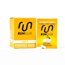 Run Gum Fruit Flavor Caffeinated Energy & Focus Gum, 50mg Caffeine per Piece, Sugar Free with Taurine & B-Vitamins, Fast-Acting Chewing Gum, 24 Pieces (12 Packs)