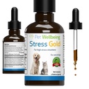 Pet Wellbeing Stress Gold for Cats - Vet-Formulated Situational Feline Stress Support - Fast-Acting Vet Visits, Travel, Grooming - Cat-Safe Holistic Herbal Blend - Liquid Support 2 oz (59ml)