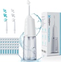 Nasal Irrigation System Portable Cordless Nasal Rinse Machine for Sinus Allergy Relief Nasal Care - Electric Neti Pot for Nasal Irrigation - Sinus Rinse Kit with 6 Nozzles 40 Salt Packs