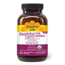 Country Life Realfood Organics Women’s Multivitamin – USDA Organic, Vegan, Gluten-Free – 1,300mg Fermented Whole Foods, Vitamins D, E, B, Folate & Biotin – Daily Energy & Beauty – 60 Tablets